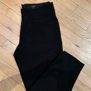 Jcrew Black Pleated Trouser. Slightly Wide leg